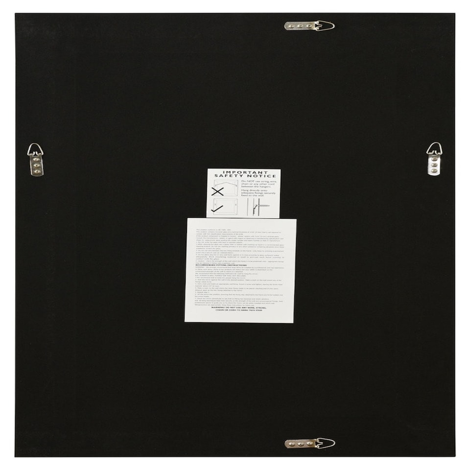 image 1 of Dalton Black All Glass Mirror 90 x 60 CM Black