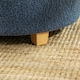image 9 of HOMCOM 45cm Round Ottoman with Storage, Lid, Cashmere Footstool, Blue