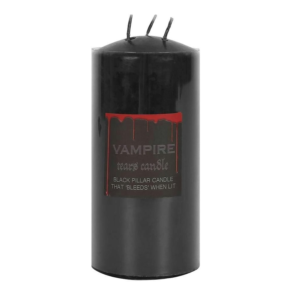 image 1 of Something Different Vampire Tears Pillar Candle - Black - 7.5cm x 7.5cm x 7.5cm