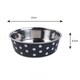 image 1 of Zoon Navy Polka Dot Pet Bowl 21cm Blue