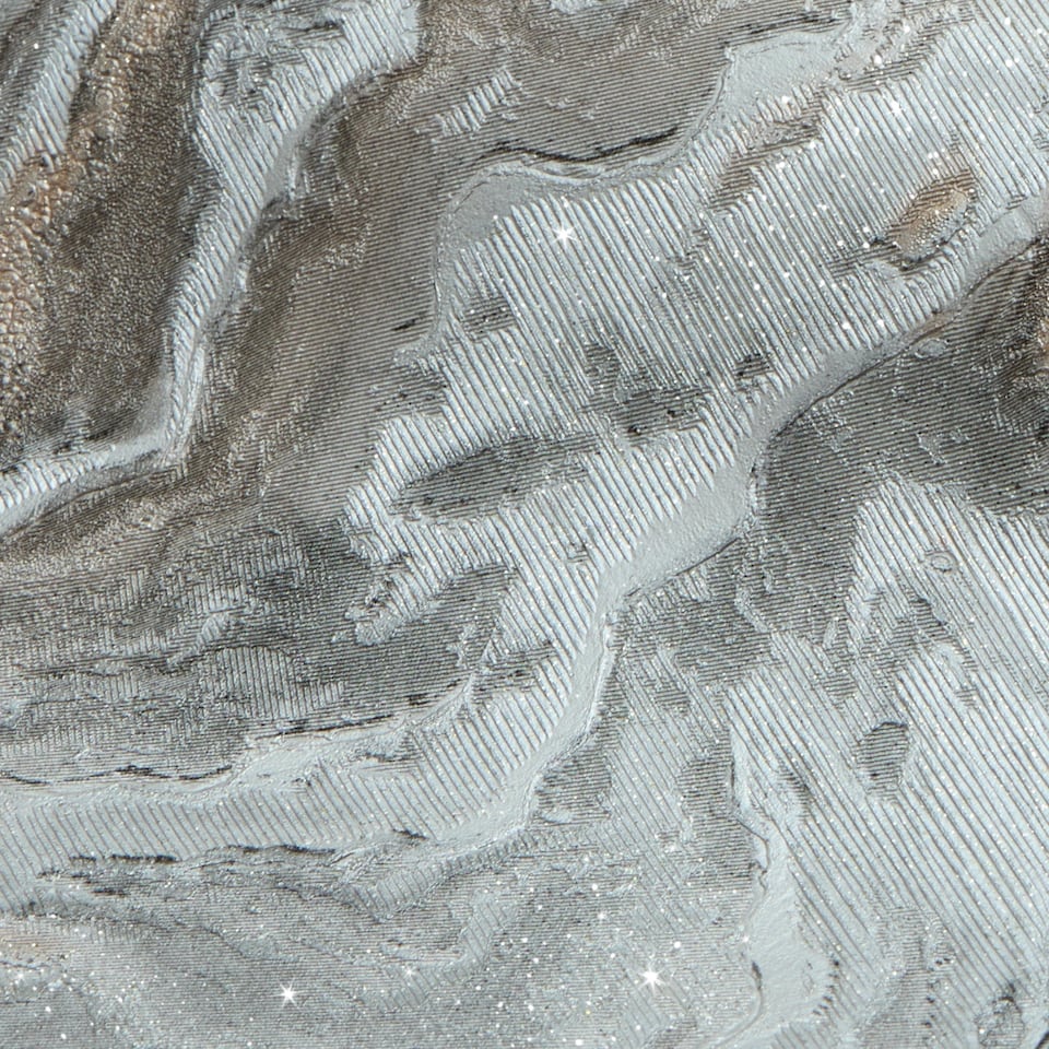image 1 of Nakura Wallpaper in Grey and Silver with Bronze Metallic | Grey | Grey and Silver with Bronze Metallic | 53cm x 10m