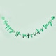 image 1 of Green 'Happy St Patricks Day' Card Banner 2m | Multi