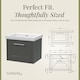 image 5 of Balterley Traditional Bathroom Wall Hung 1 Drawer Vanity Unit and 0 Tap Hole Fireclay Basin | Grey | Dark Lead
