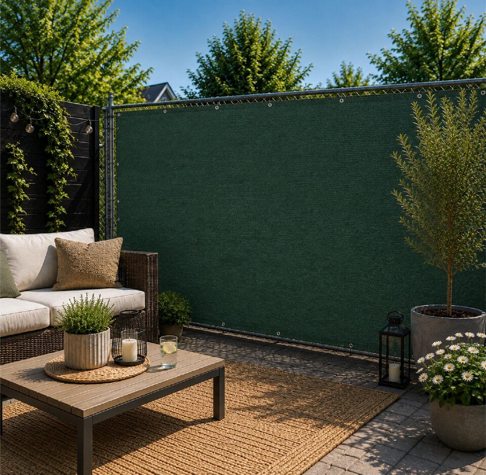 image 1 of True Products Green Privacy & Balcony Screening Net Heavy Duty 180gsm with Eyelets 1.83m x 4m