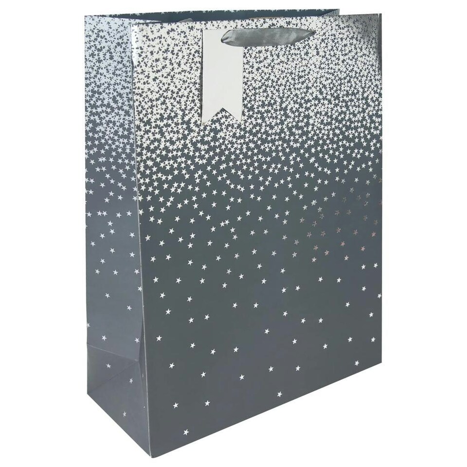 image 1 of Pack of 6 Charcoal Ombre Christmas Extra Large Gift Bags