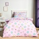 image 2 of OHS Positive Vibes Printed Duvet Cover Set - Multi Multi | Pink/Purple | Single