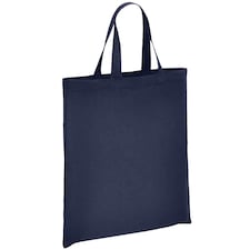 Brand Lab Organic Cotton Short Handle Shopper Bag - Navy - One Size Blue