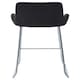 image 3 of Tamzin Black Velvet Bar Chair With Low Arms Black