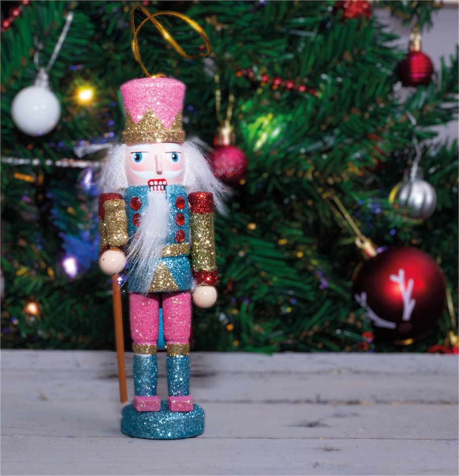 image 1 of St Helens Nutcracker - Pink, Blue & Red