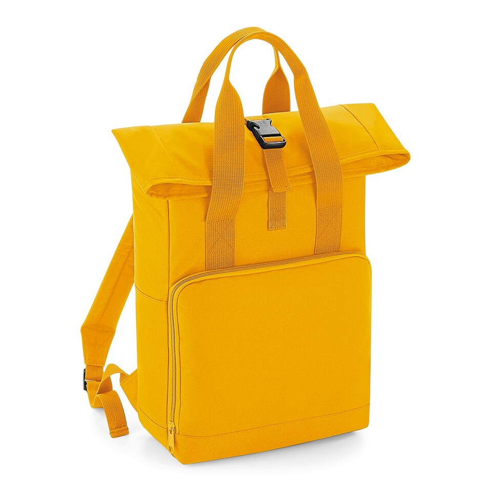 image 1 of BagBase Twin Handle Roll-Top Backpack - Mustard - One Size