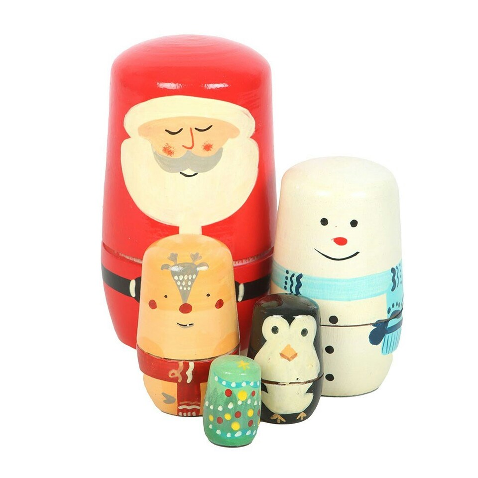 image 1 of Something Different Matryoshka Doll Christmas Doll Set - Multicoloured - One Size