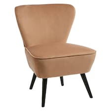 Interiors by Premier Darcy Natural Fabric Chair Brown