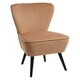 image 1 of Interiors by Premier Darcy Natural Fabric Chair Brown