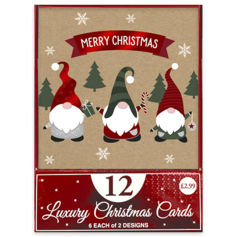 image 1 of Gonk Christmas Kraft Greeting Cards - Pack of 12