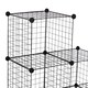image 3 of HOMCOM DIY 6 Cube Metal Wire Rack Interlocking Storage Cabinet Living Room Organiser Display Shelves Black