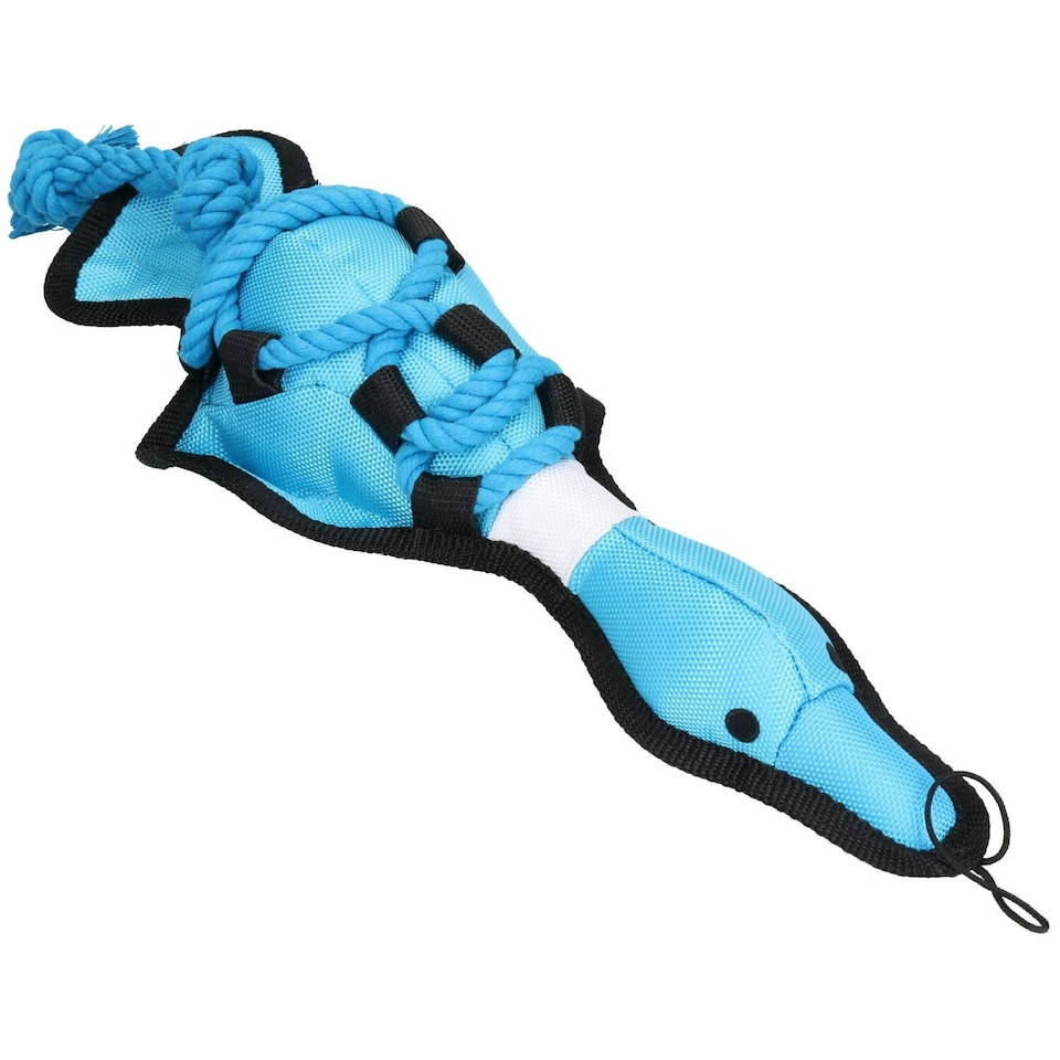 image 1 of Blue Cross Tug Rope Duck Doy Play Toy With Squeak 40x18x6cm