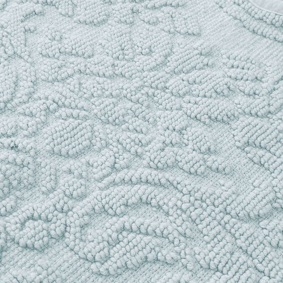 image 1 of Gracie Floral Jacquard Scalloped Bath Mat