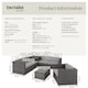 image 6 of Garden Furniture Set Pisa - modular sofa, armchair, coffee table, cushion storage box | Grey | grey | 67 x 75 x 64,50 cm | 1