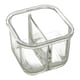 image 5 of Interiors by Premier 2-Section Square Glass Container with Lid – 520ml, Borosilicate Glass with Airtight Silicone Seal