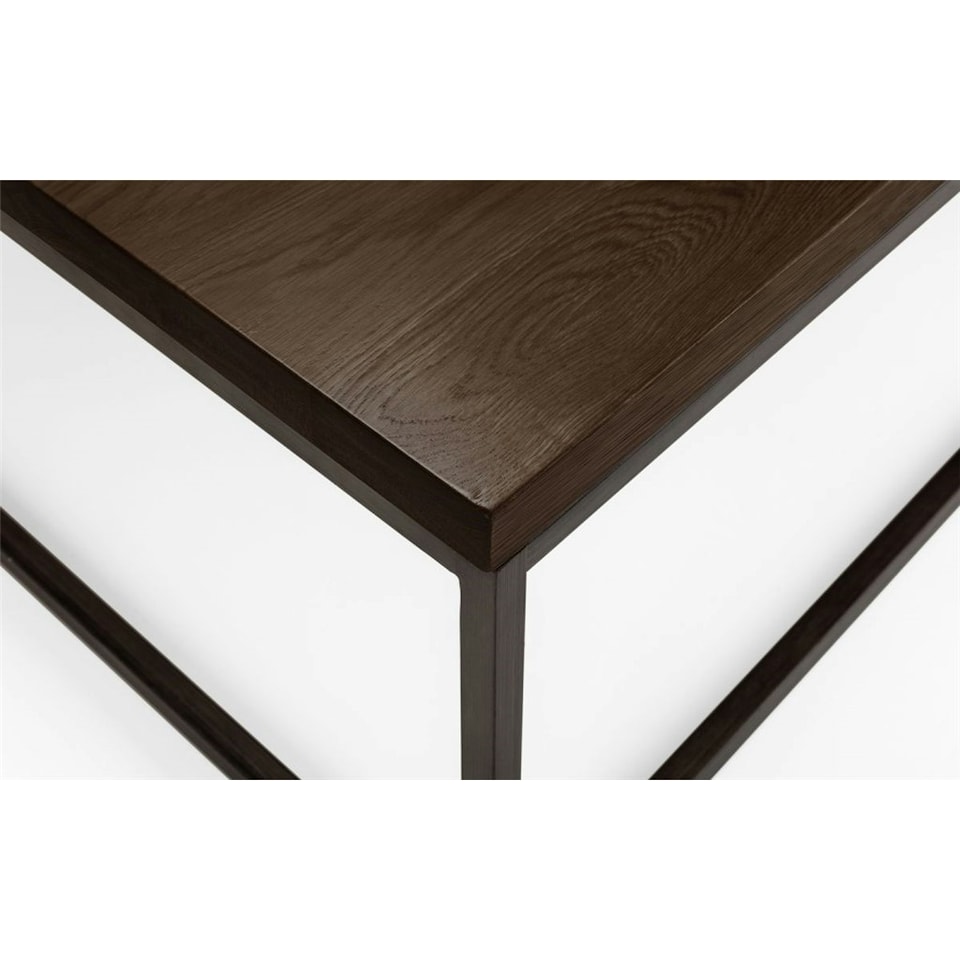 image 1 of Dark Classic Oak Square Coffee Table | Brown | Brown