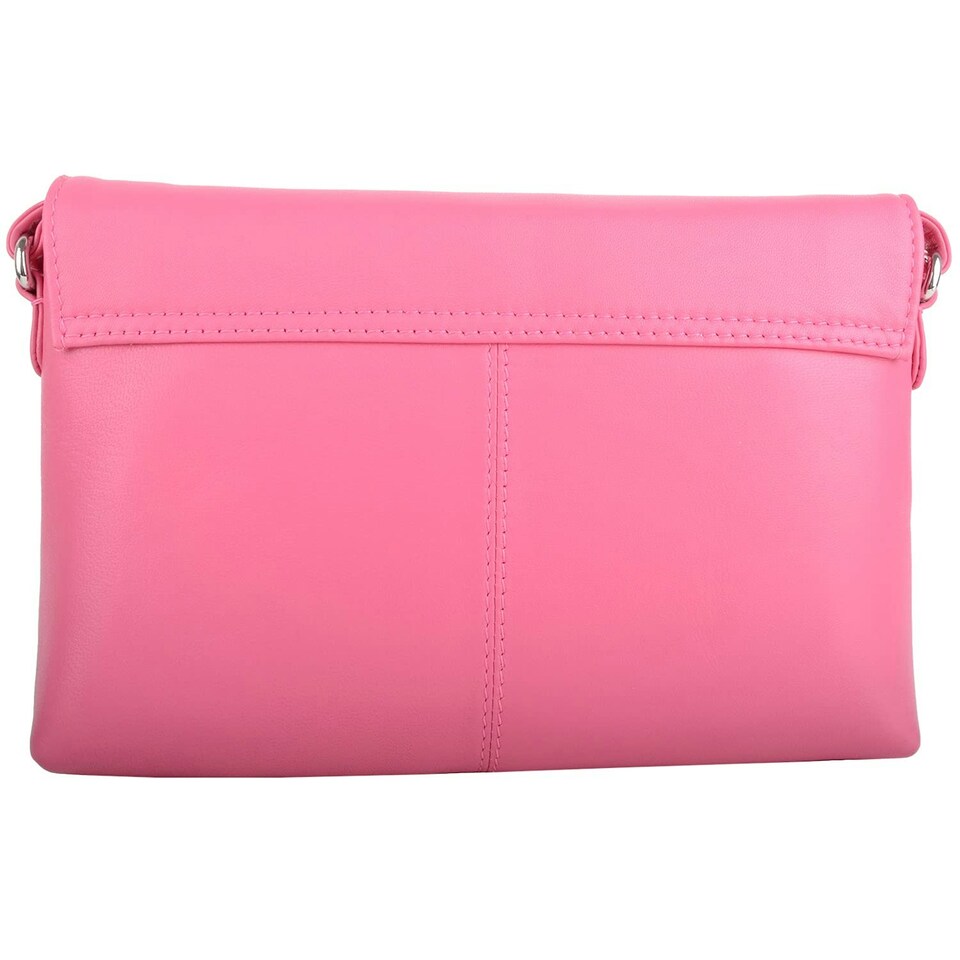 image 1 of Premium Soft Genuine Leather Cross Body Shoulder Bag, Tassel Detail Pink | Rose