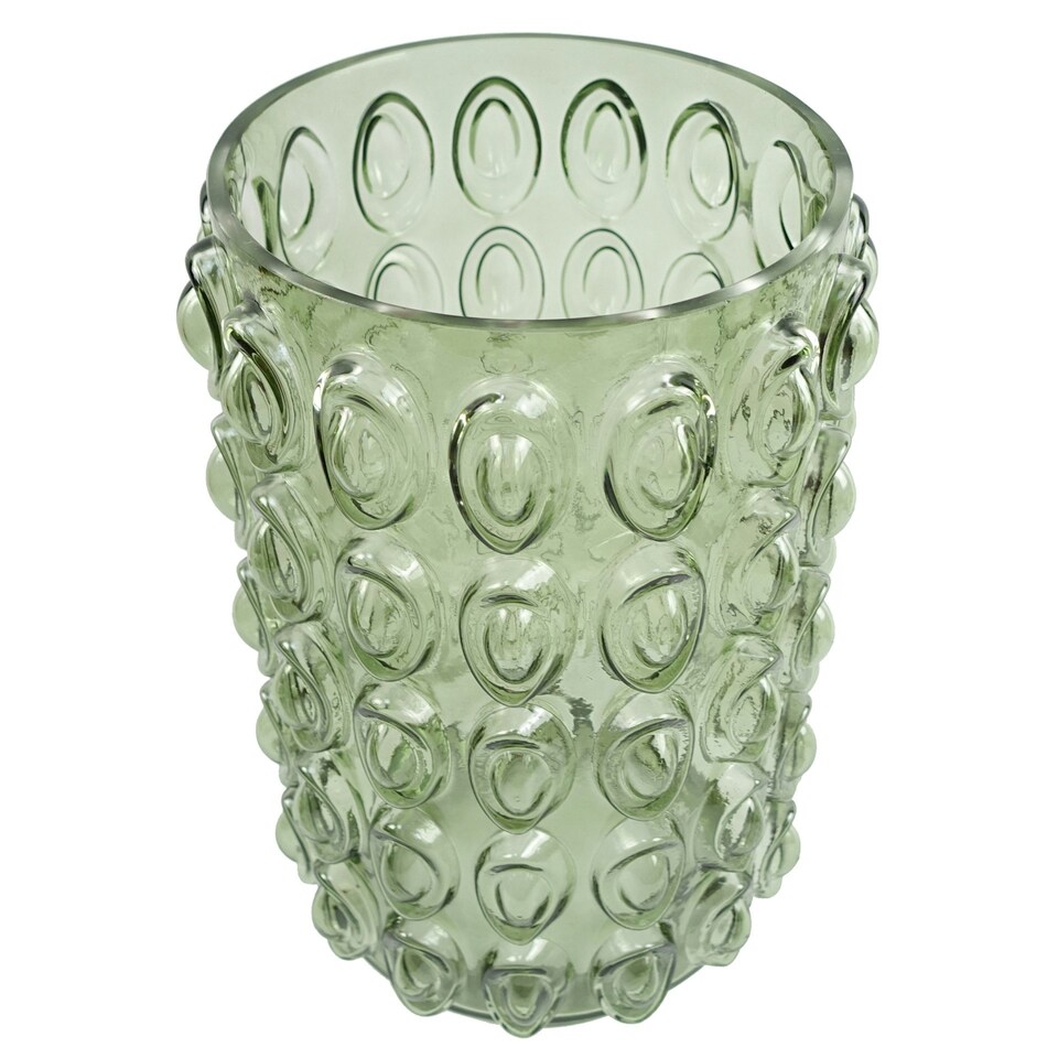 image 1 of 30cm Green Retro Bubble Vase | Green | 30