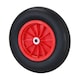 image 1 of 14" 3.50-8 Plastic Rim Wheelbarrow Replacement Puncture Proof PU Tyre Wheel