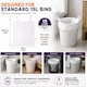 image 3 of Hero 15L White Tie Handle Bin Liners - Pack of 40 Small Waste Basket Bags for Bathroom, Bedroom, Office & Utility Bins