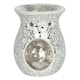 image 1 of Something Different Crackle-Effect Oil Burner - Silver - L