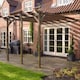 image 4 of Wall Mounted Garden Pergola 3 Posts - Wood - L240 x W600 x H270 cm - Rustic Brown
