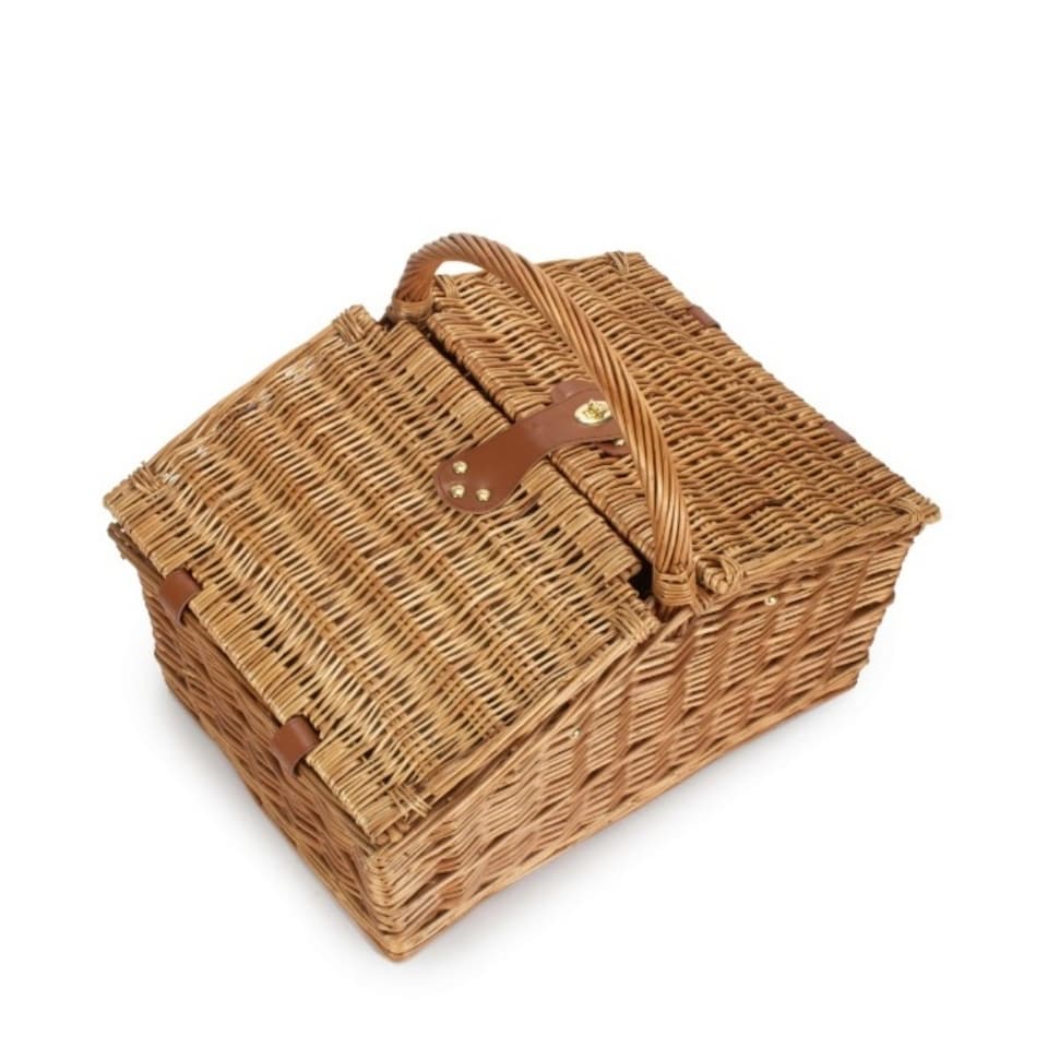image 1 of 4 Person Ravenstor Double Lidded Fitted Wicker Picnic Basket