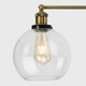 image 1 of ValueLights Retro 3 Way Black And Gold Steampunk Ceiling Light Fitting With Glass Shades