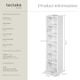 image 6 of CD DVD Storage Tower Media Display Unit Adjustable Shelves Wood Effect 102 CDs or 27 DVDs White