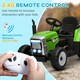 image 4 of HOMCOM Ride On Tractor with Detachable Trailer, Remote Control, Music - Green