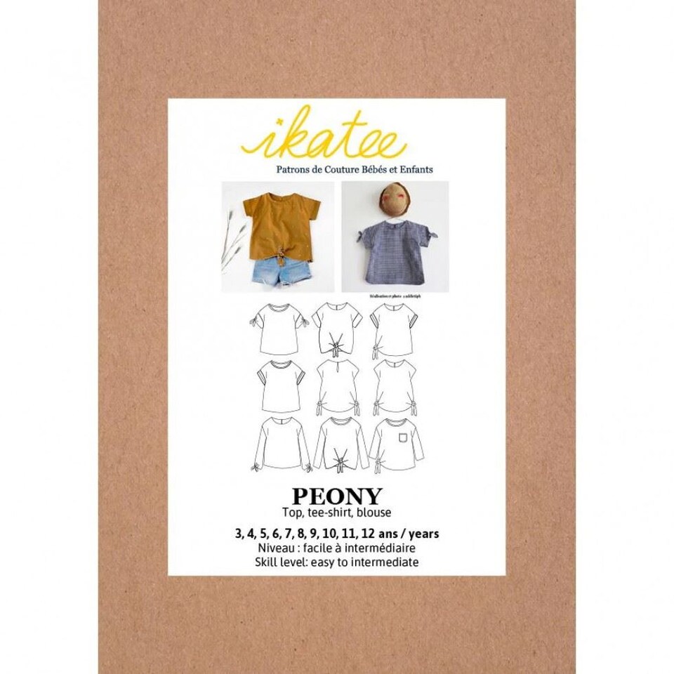 image 1 of Ikatee Kids Peony Top Paper Sewing Pattern – Children’s Top, Ages 3 Years–12 Years, Intermediate