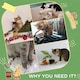 image 6 of PawHut 26cm Mushroom Cat Scratching Post with Toy Balls Feather
