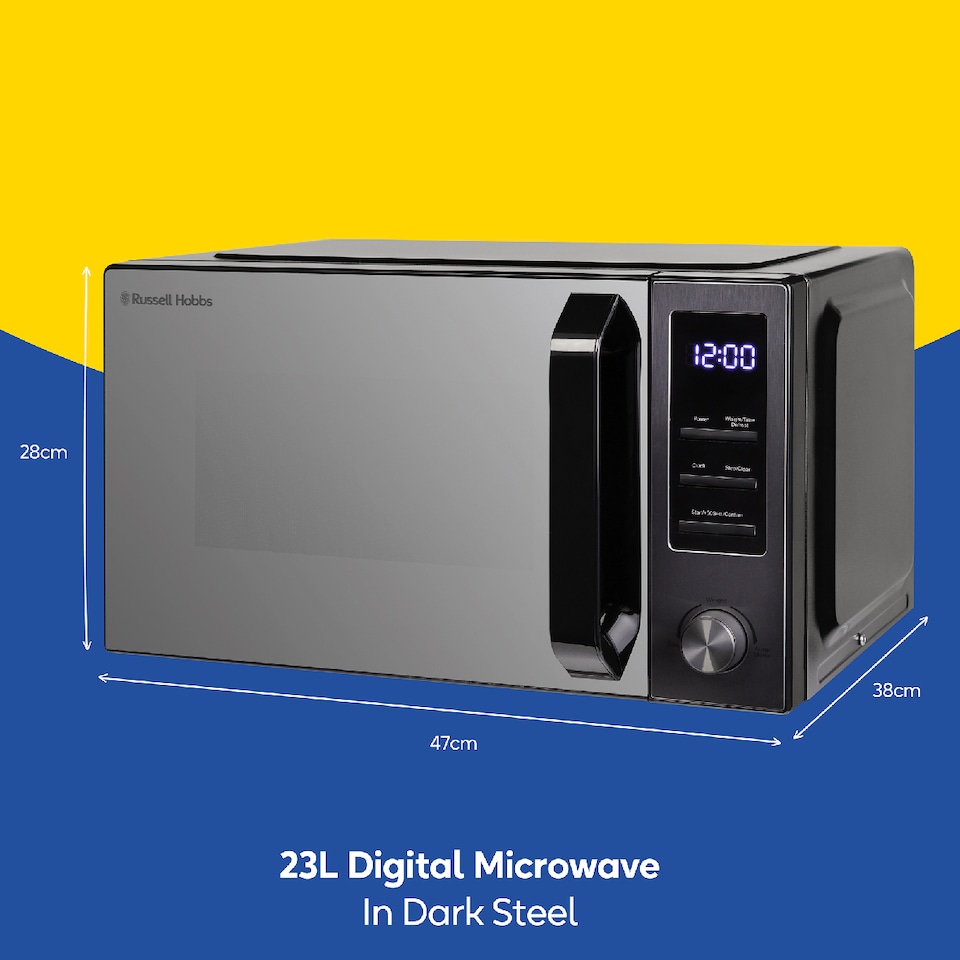 image 1 of Russell Hobbs RHM2372DS, 23L Digital Microwave in Dark Steel