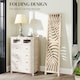 image 4 of HOMCOM 3 Panel Room Divider, Detachable Privacy Screens, Natural Wood | Brown | Natural wood finish