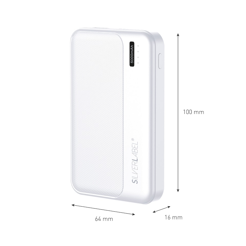 image 1 of SilverLabel 5000mAh Powerbank White