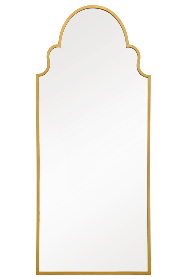 image 1 of The Arcus - Gold Framed Arched Leaner/Wall Mirror 79" X 33" (200CM X 85CM) | Gold