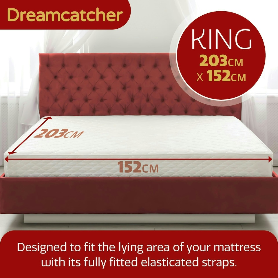 image 1 of Dreamcatcher King Size Bed Electric Blanket Heated Fitted Fleece Under Blanket Cover Dual Control