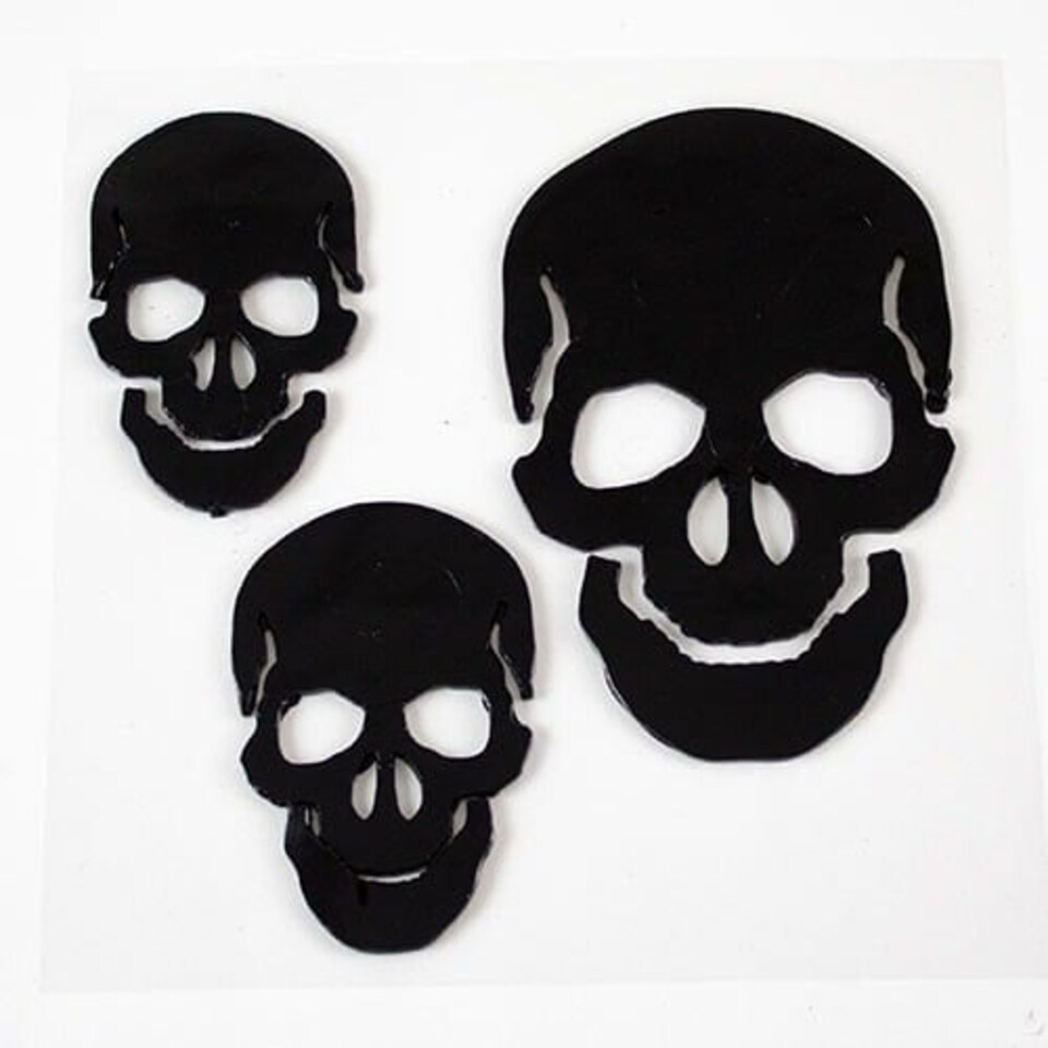 Skulls Halloween Gel Stickers Window Decorations