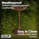 image 3 of Traditional Ornamental Pedestal Garden Water Bird Bath (Bronze)