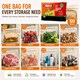 image 5 of Hero Reusable Press Seal Freezer Bags - Pack of 50 BPA Free Food Storage Bags for Sandwiches, Fruit, Meat, Vegetables & Freezer Storage
