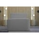 image 4 of Grey Velvet Criss Cross Ottoman TV Bed With Storage Smart Bed With Remote Control TV Footboard Operation – King Size