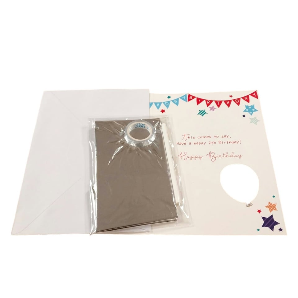 image 1 of Happy Birthday 7 Balloon Boutique Greeting Card