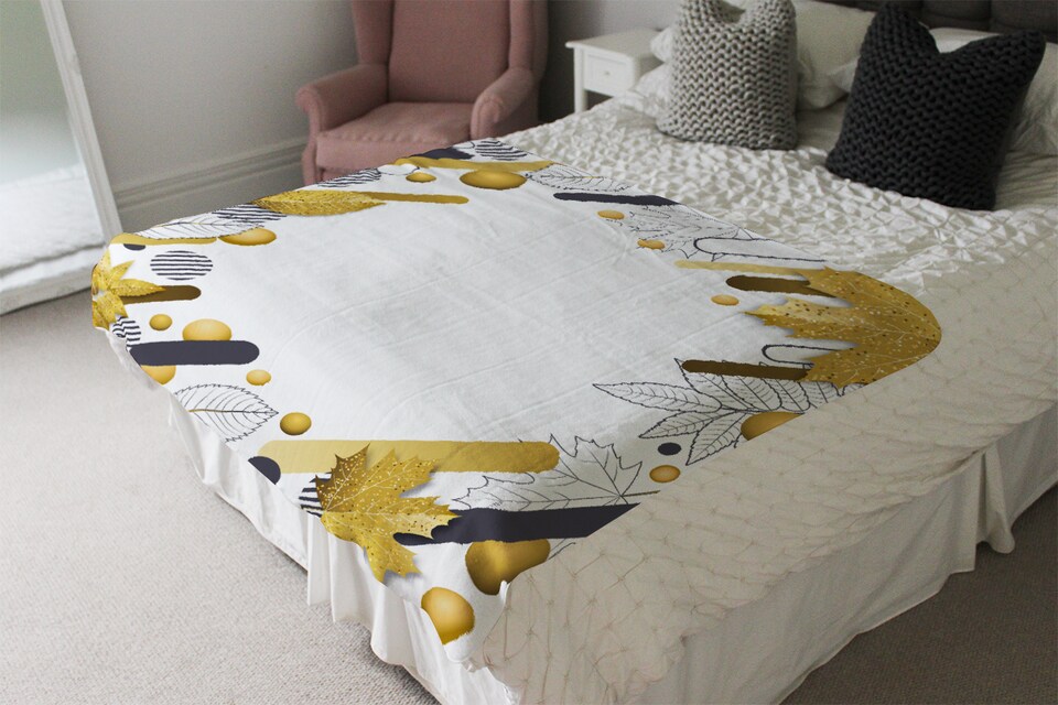 image 1 of Geometric Pattern Blanket | Multi