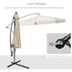 image 3 of Outsunny 2.7m Garden Cantilever Banana Parasol Sun Shade w/ Crank, Light Brown