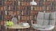 image 2 of Library Books Dark Multi Wallpaper | Multi