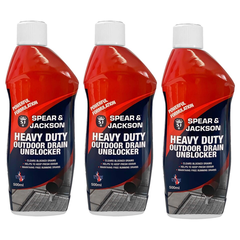 image 1 of Spear & Jackson Heavy Duty Sink & Drain Unblocker 3 x 500ml